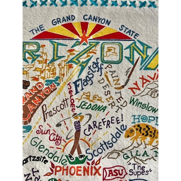 Catstudio Arizona Dish Towels Set of 2 Cotton AZ Map Design 29x21 New Gift - Picture 8 of 14